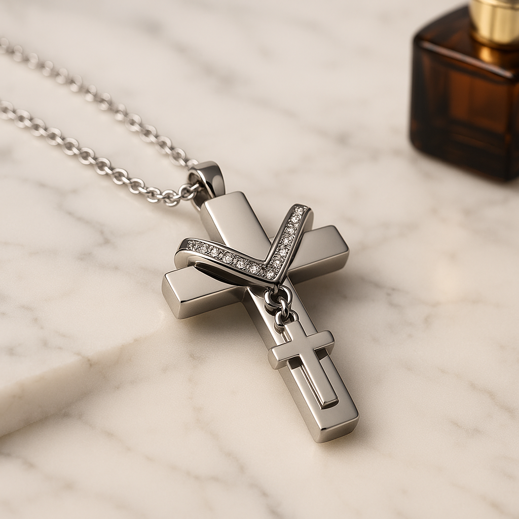 Cross Pendant For Ashes / Holy Water